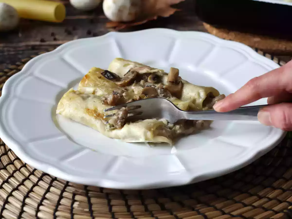 Cannelloni champignons en worst - foto 6