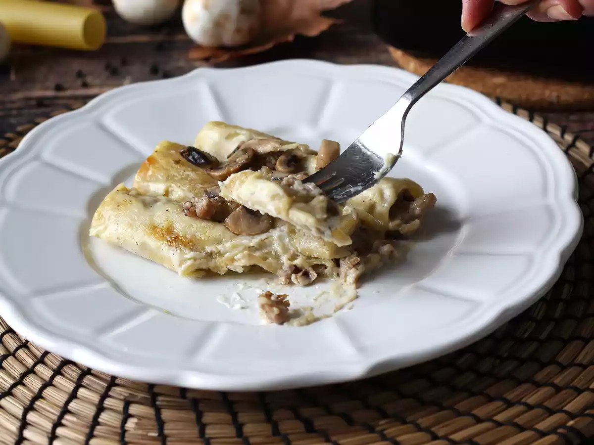 Cannelloni champignons en worst - foto 7
