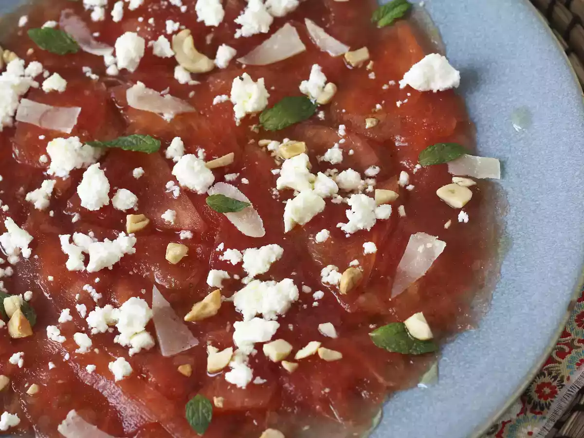 Carpaccio van watermeloen: het verfrissende zomerse voorgerecht - foto 3