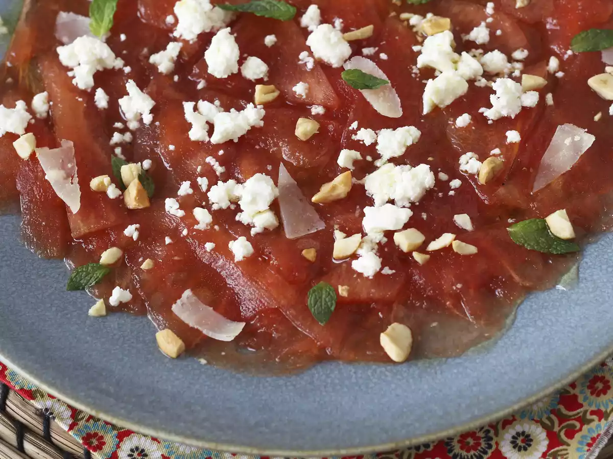 Carpaccio van watermeloen: het verfrissende zomerse voorgerecht - foto 6