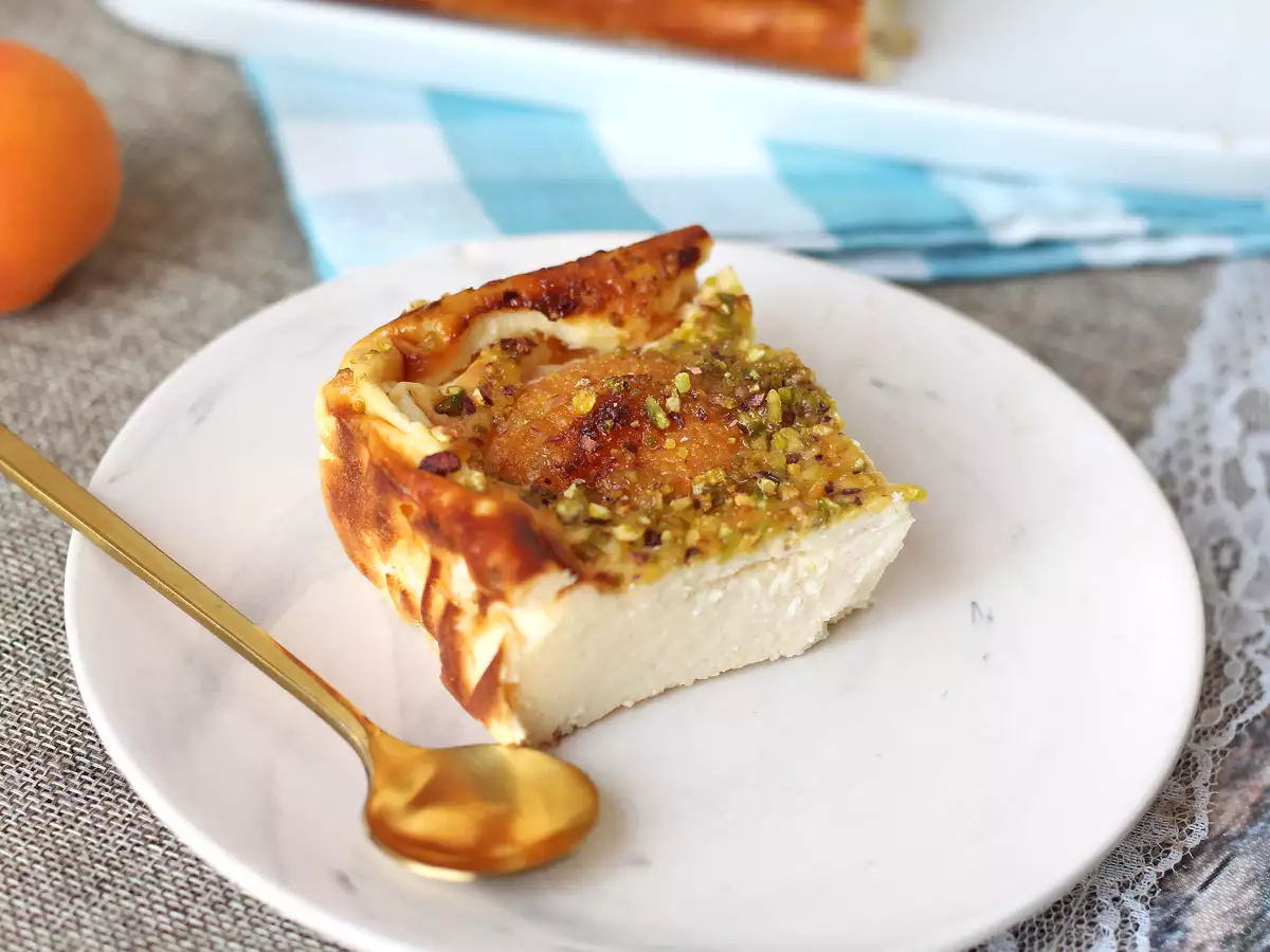 Cheesecake met smeltende abrikozen - foto 3