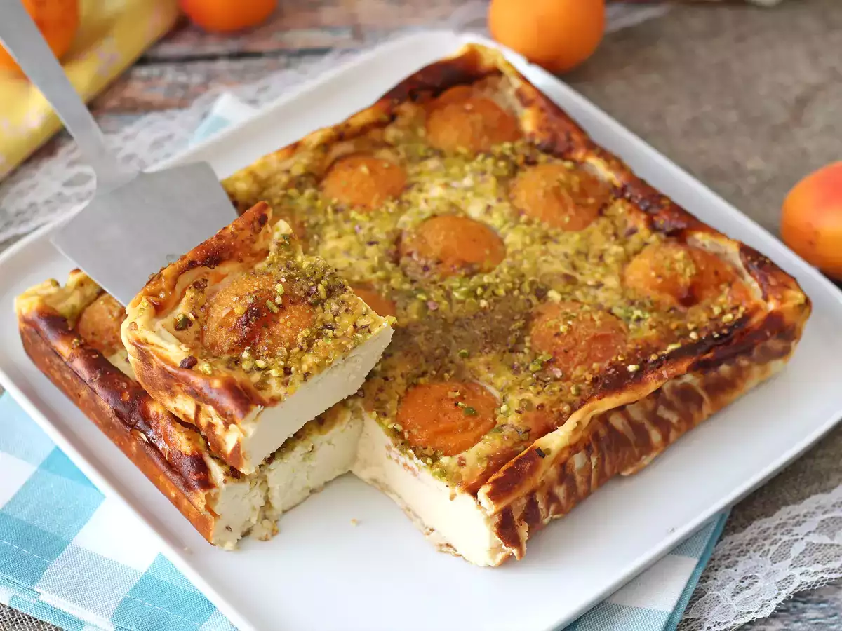 Cheesecake met smeltende abrikozen - foto 4