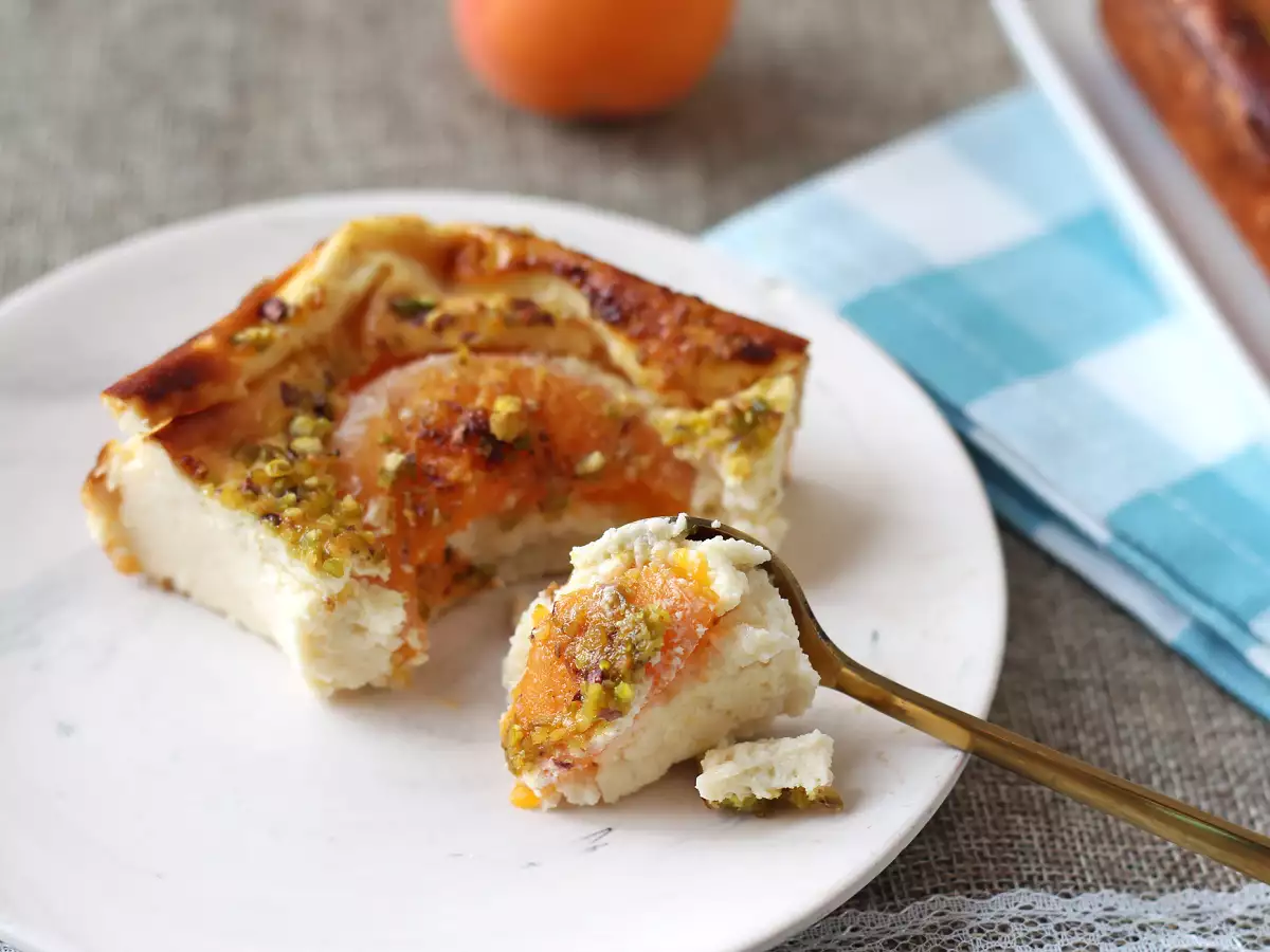 Cheesecake met smeltende abrikozen - foto 5