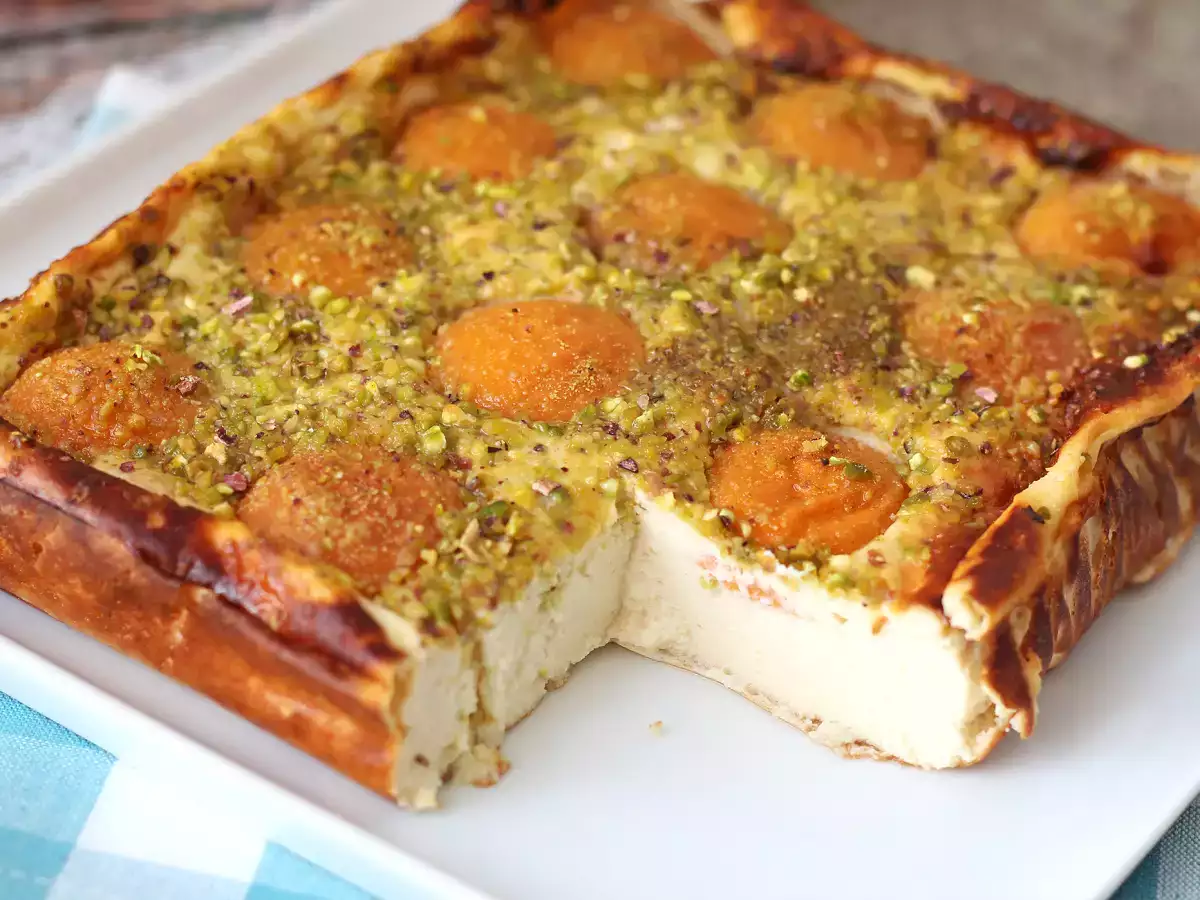 Cheesecake met smeltende abrikozen - foto 6