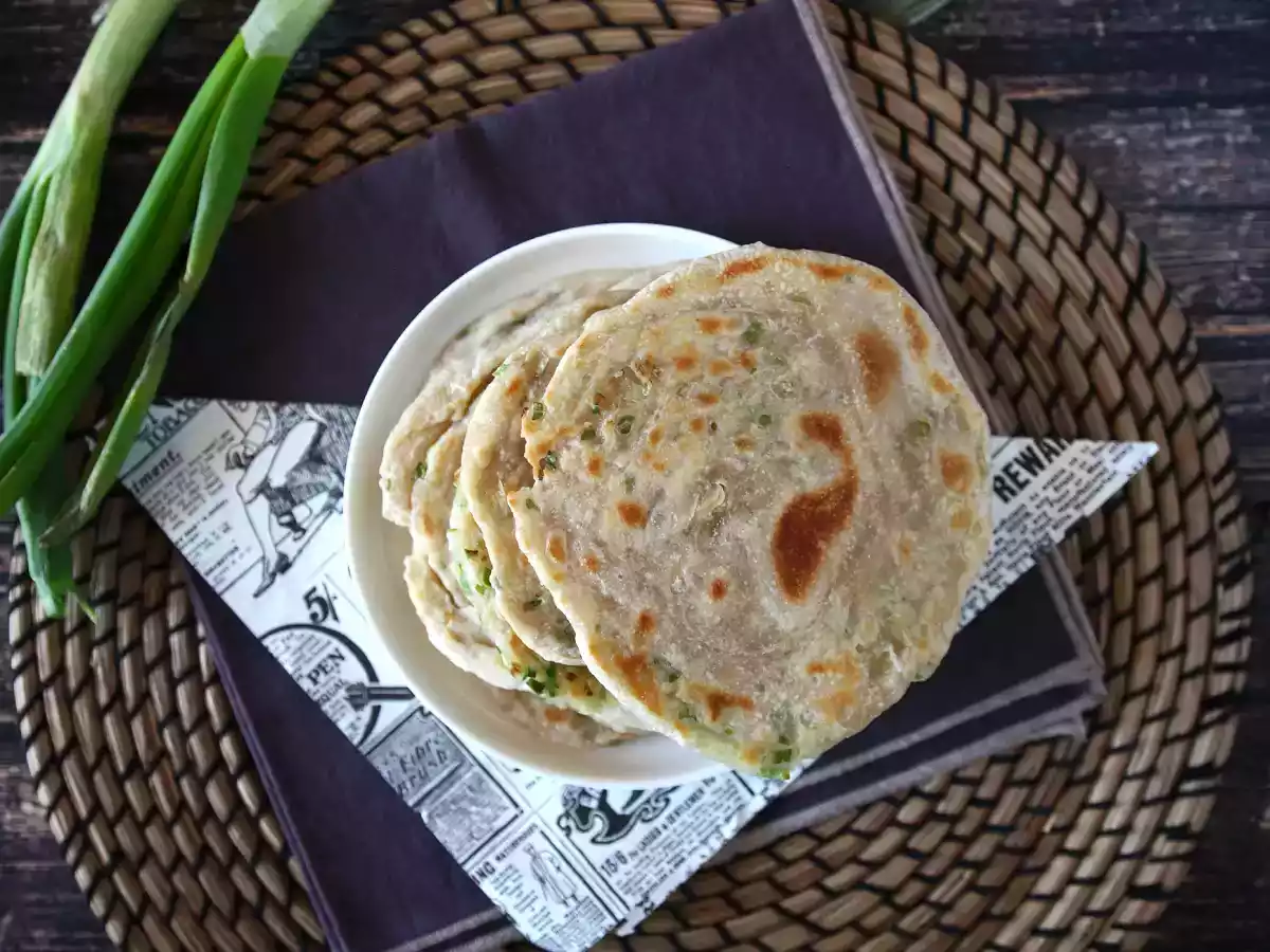 Chinese pannenkoeken met groene uien - Pannenkoeken met sint-jakobsschelpen - foto 5