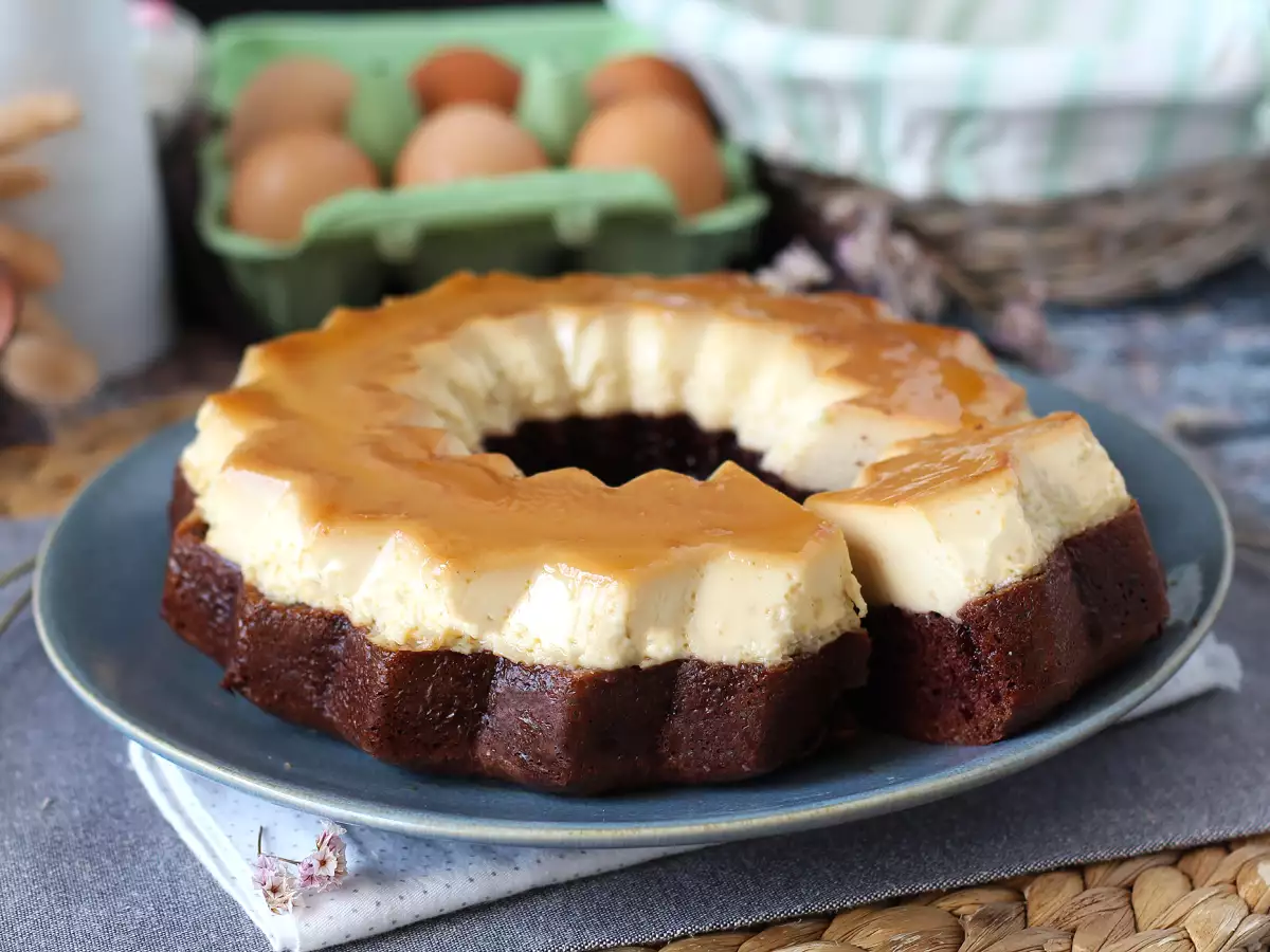 Chocoflan: de perfecte combinatie van een luchtige chocoladetaart en vanille-karamelvla - foto 7