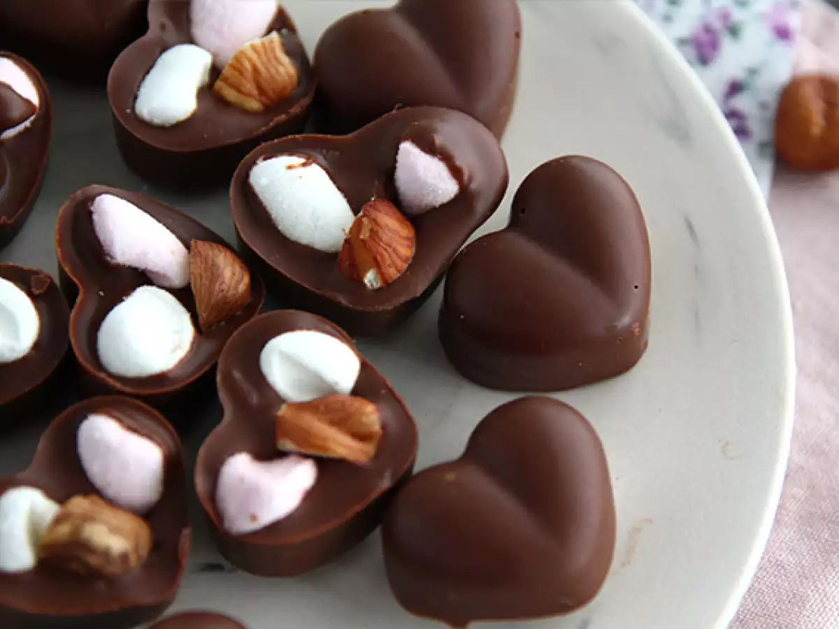 Chocolaatjes met marshmallows en hazelnoten - foto 2