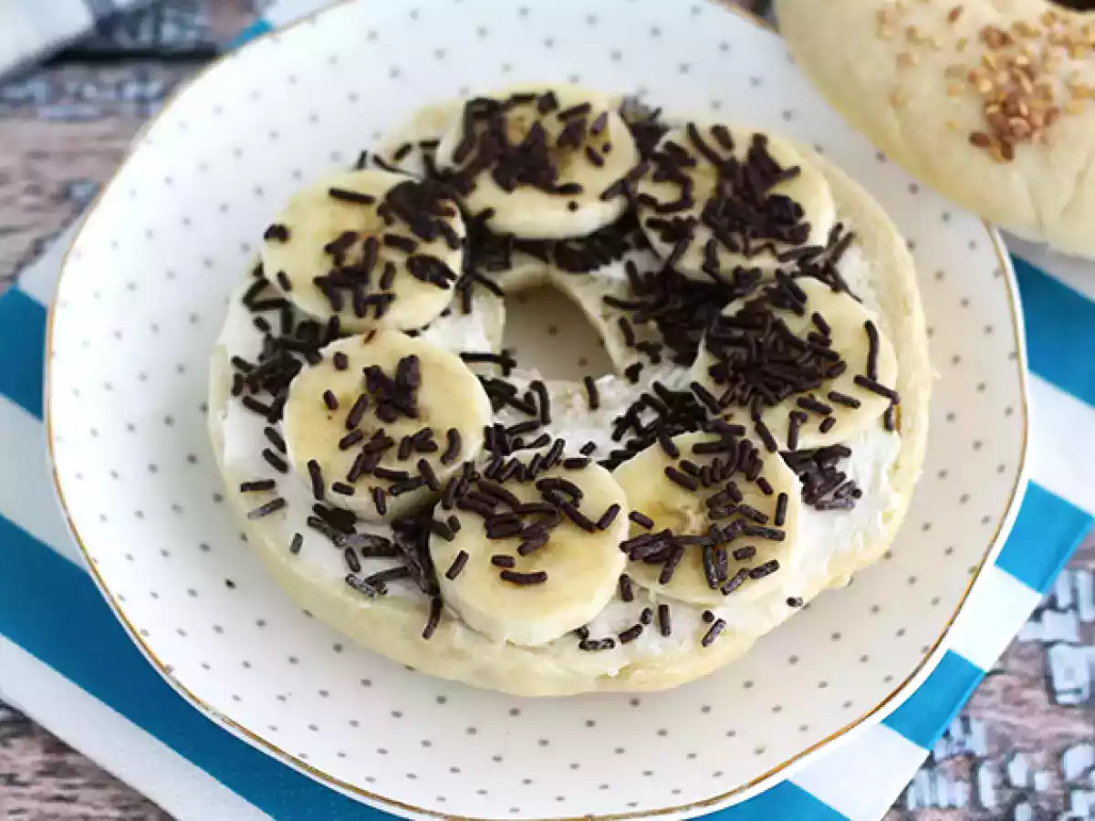 Chocolade-banaan bagel - foto 2