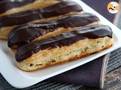 Chocolade éclairs (stap-voor-stap instructies)