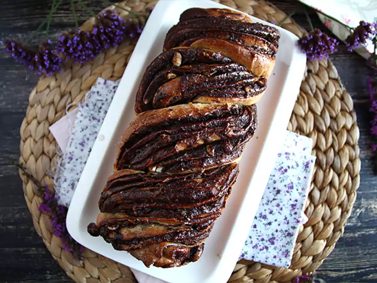 Chocolade- en hazelnootbabka - foto 3