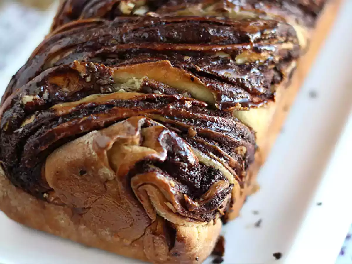 Chocolade- en hazelnootbabka - foto 5