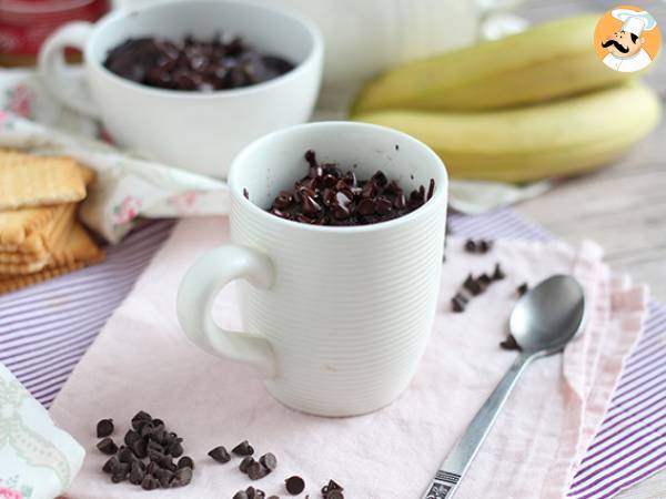 Chocolade en pindakaas mug cake in de magnetron in 1 minuut. - foto 4