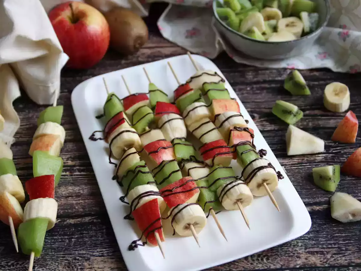 Chocolade fruitspiesjes voor een extra frisse afsluiting van je maaltijd!