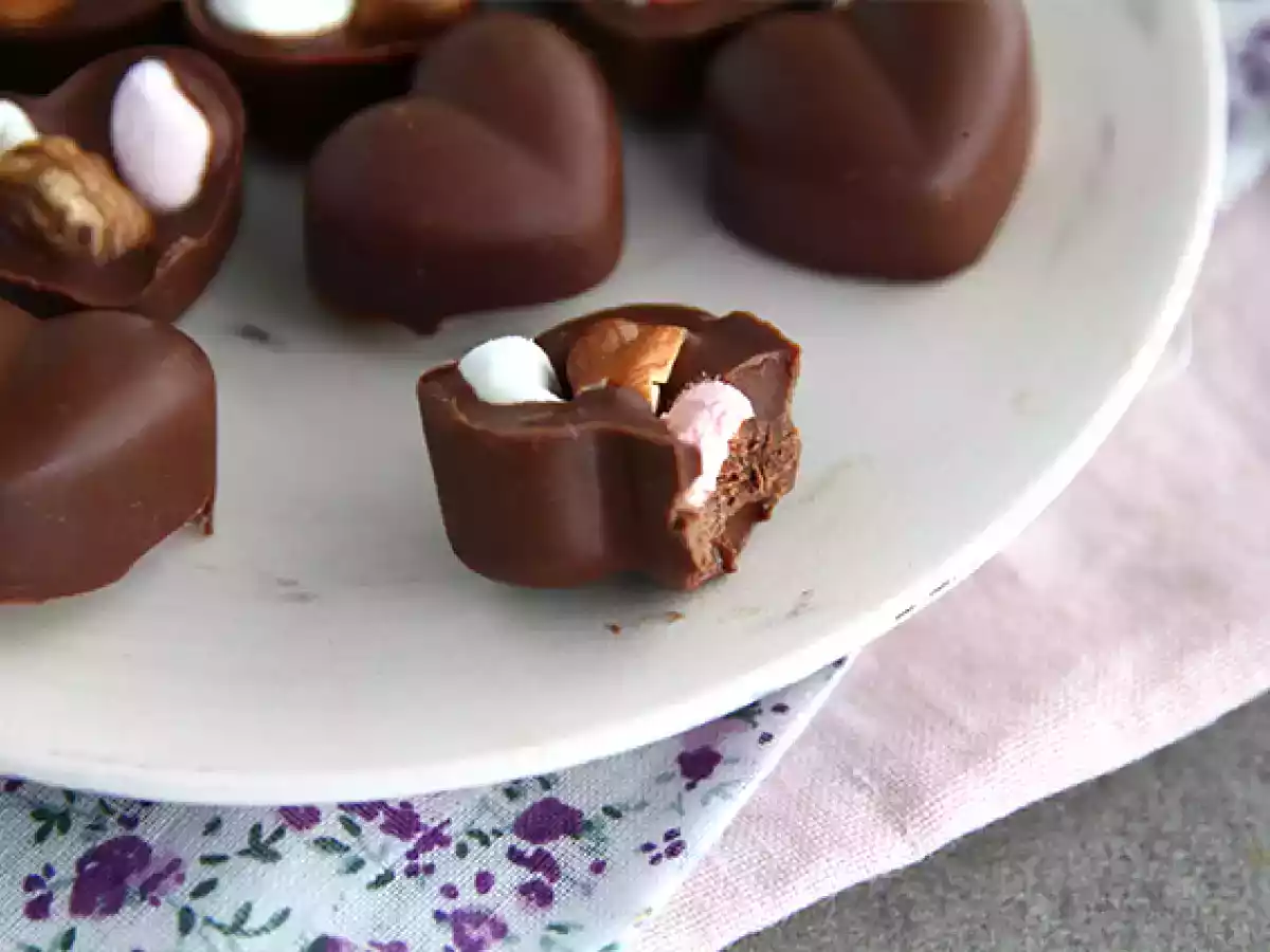 Chocolade met marshmallows en hazelnoten - foto 4