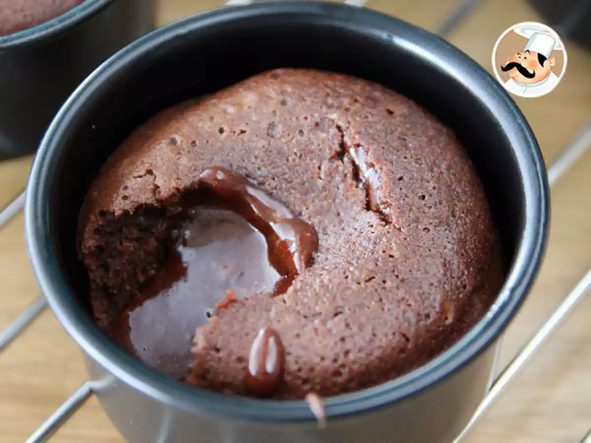 Chocoladefondant met ultra vloeibare kern, stap voor stap