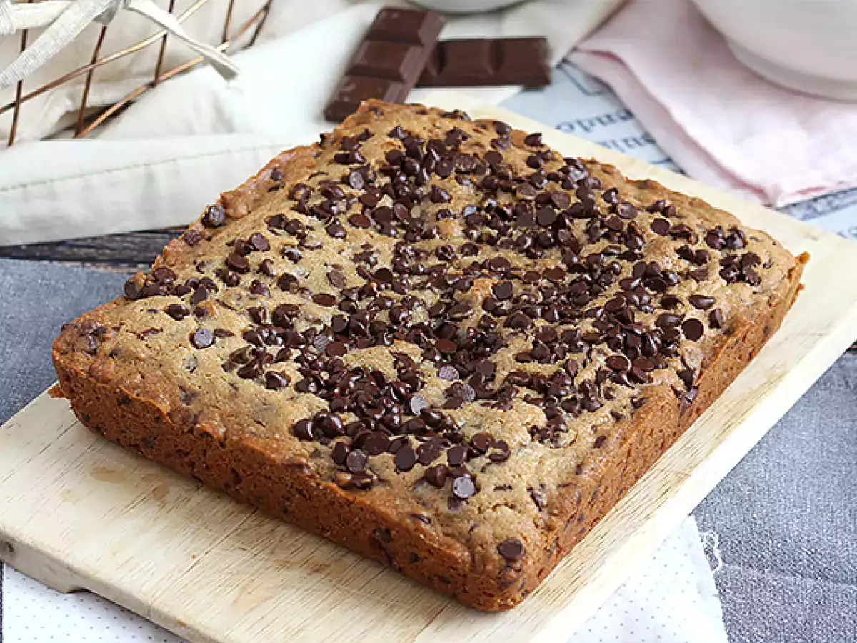 Chocoladekoekjescake met chocoladestukjes - foto 4