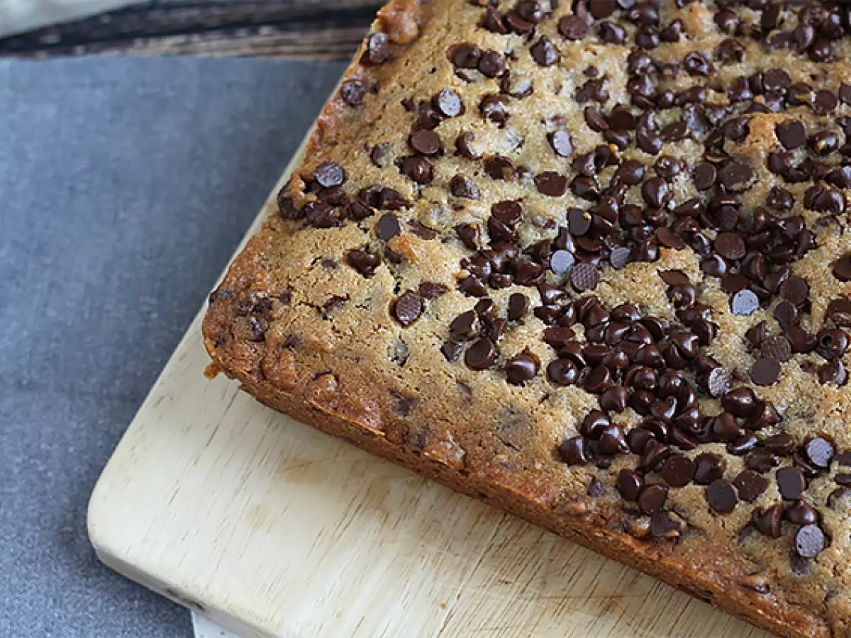 Chocoladekoekjescake met chocoladestukjes - foto 6