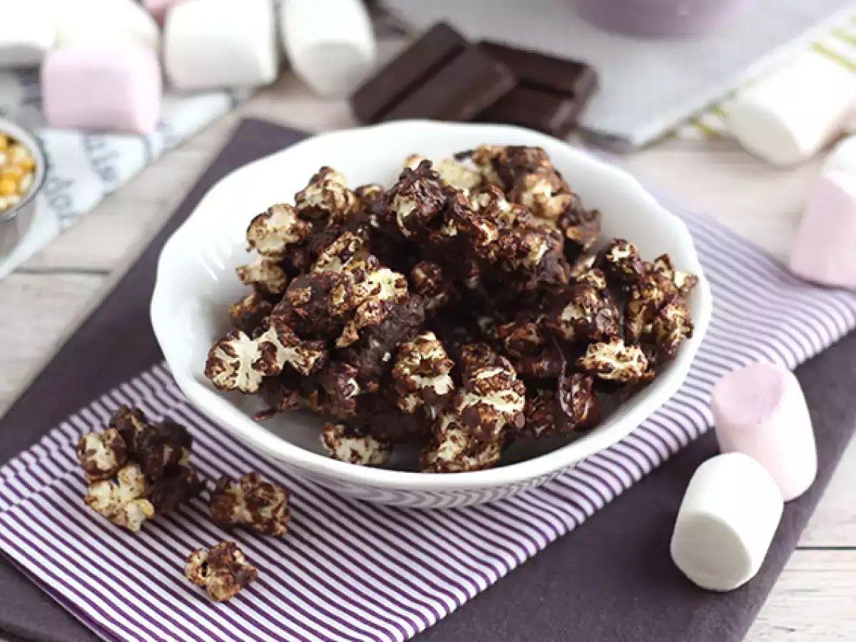 Chocoladepopcorn met marshmallows - foto 2