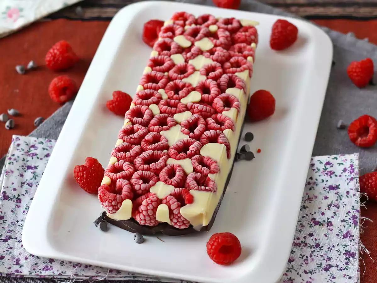 Chocoladereep in Franui-stijl met frambozen, witte chocolade en pure chocolade! - foto 4