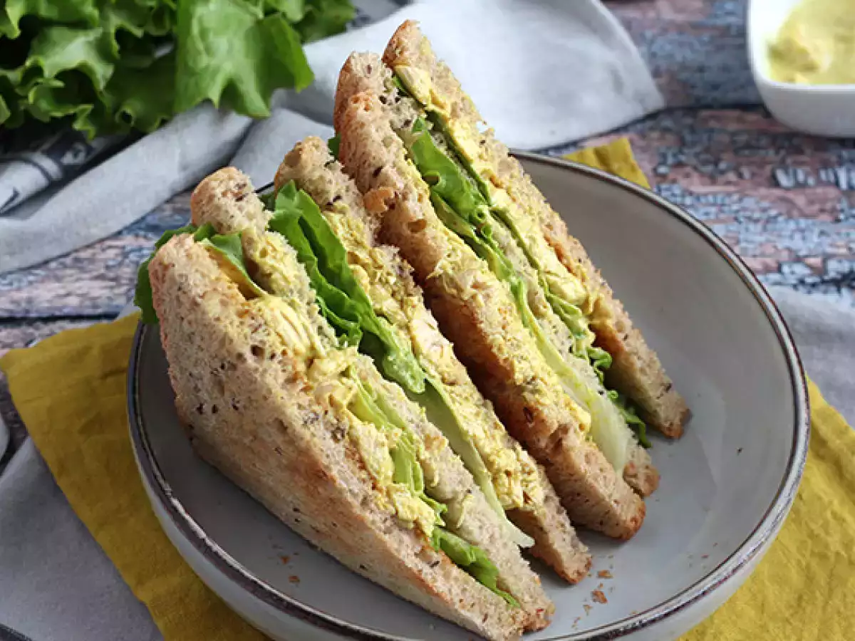 Club sandwich met kipkerrie - foto 5