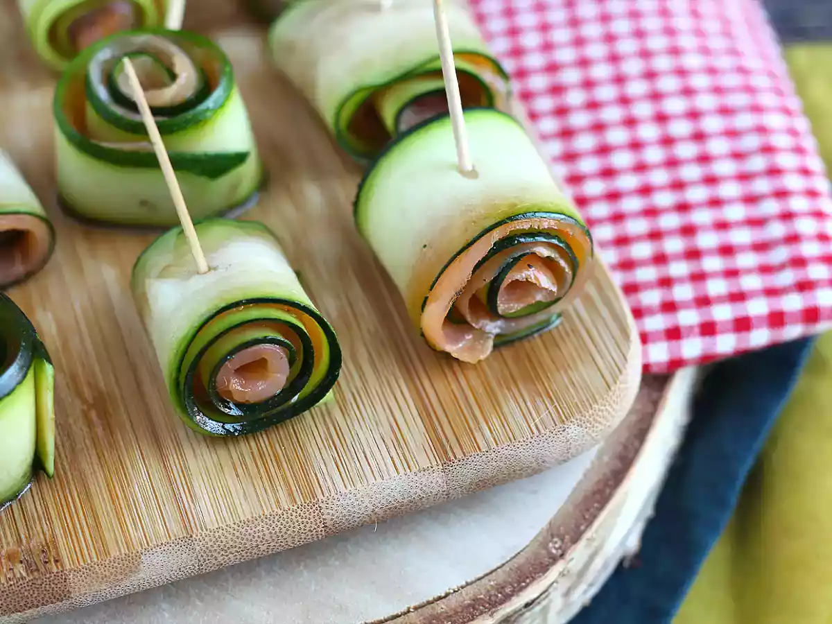 Courgette en gerookte zalmrolletjes - foto 2