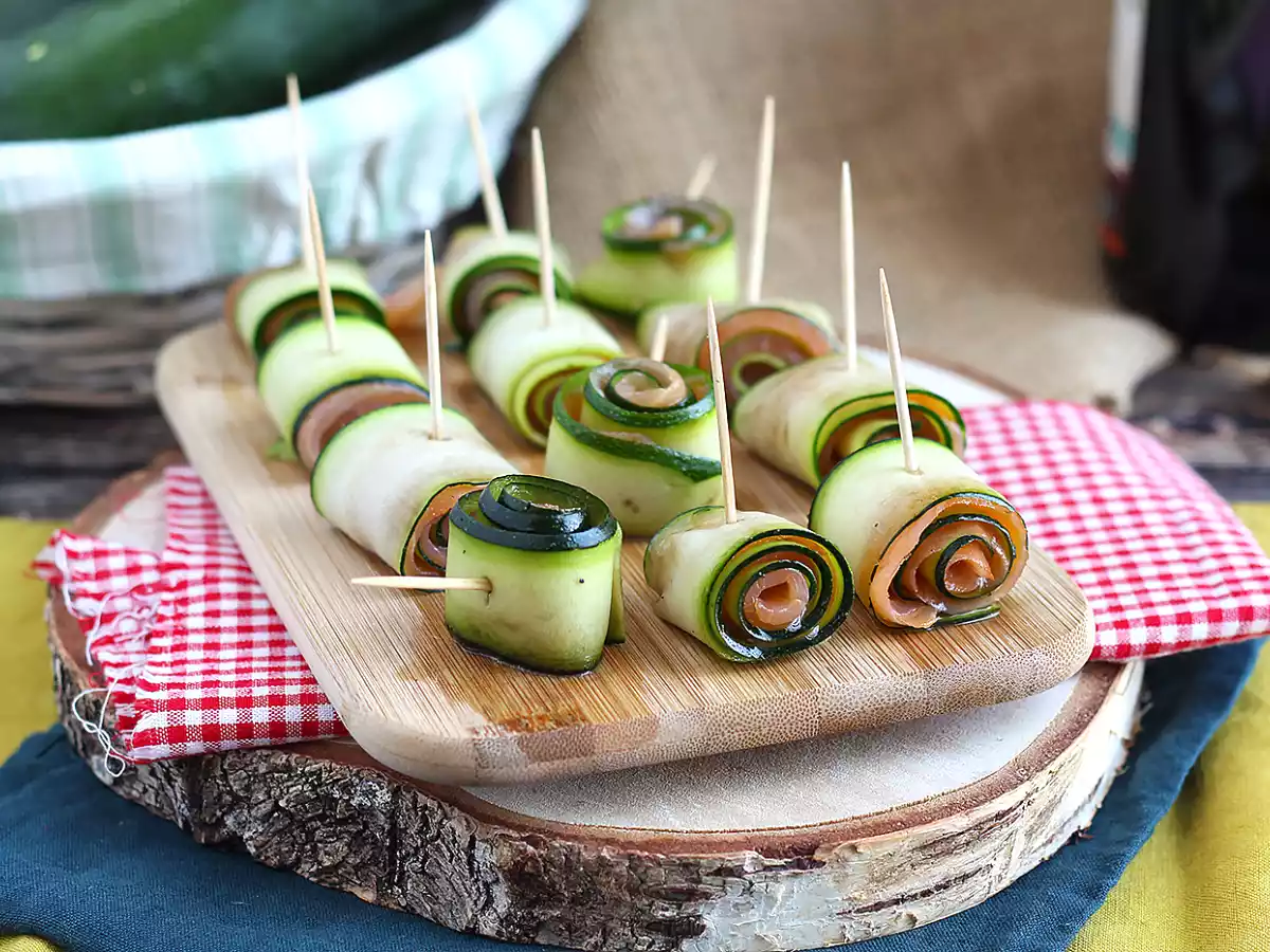 Courgette en gerookte zalmrolletjes - foto 3