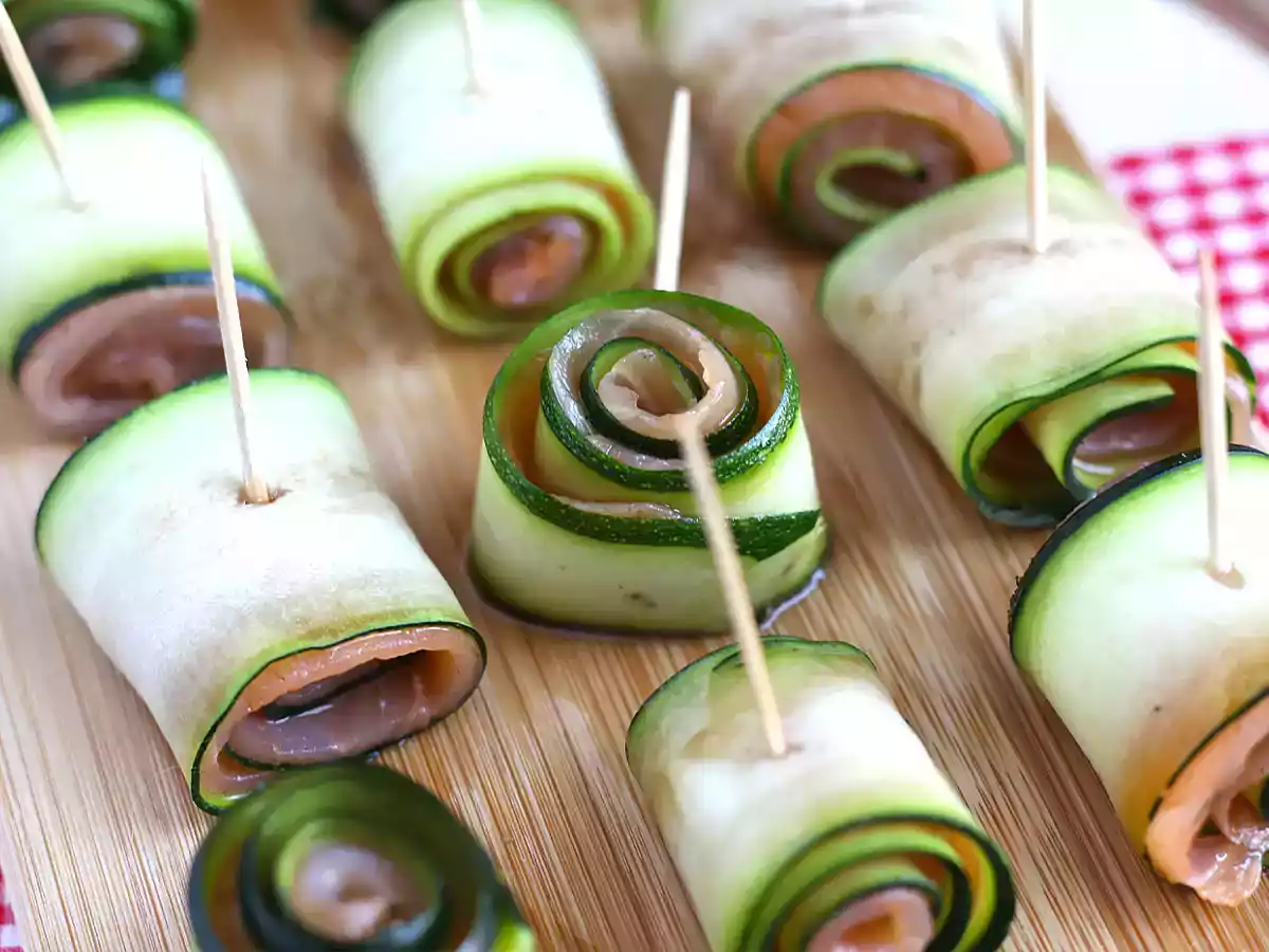 Courgette en gerookte zalmrolletjes - foto 4