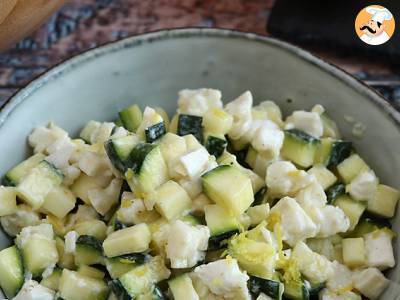 Courgette, geitenkaas en citroensalade - foto 2