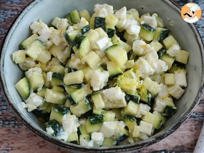 Courgette, geitenkaas en citroensalade - foto 4