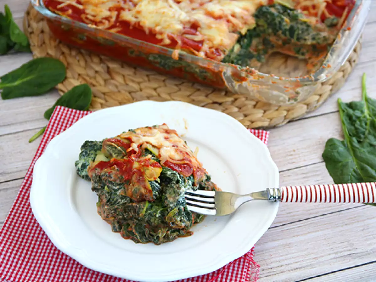 Courgette-lasagne met spinazie - foto 2