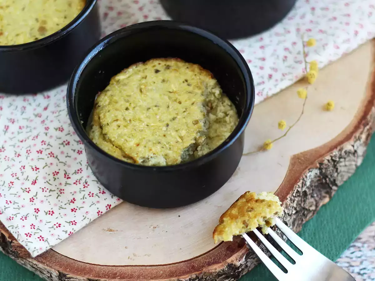 Courgetteflans met pesto - glutenvrij - foto 3