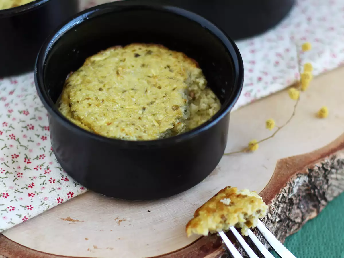 Courgetteflans met pesto - glutenvrij - foto 4