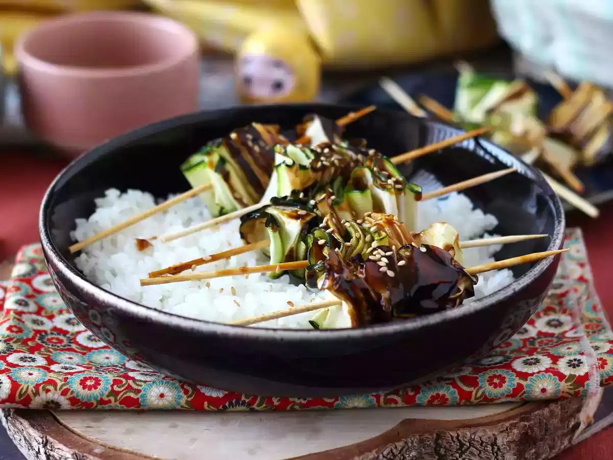 Courgettekebabs met een heerlijke, pittige Aziatische saus - foto 6