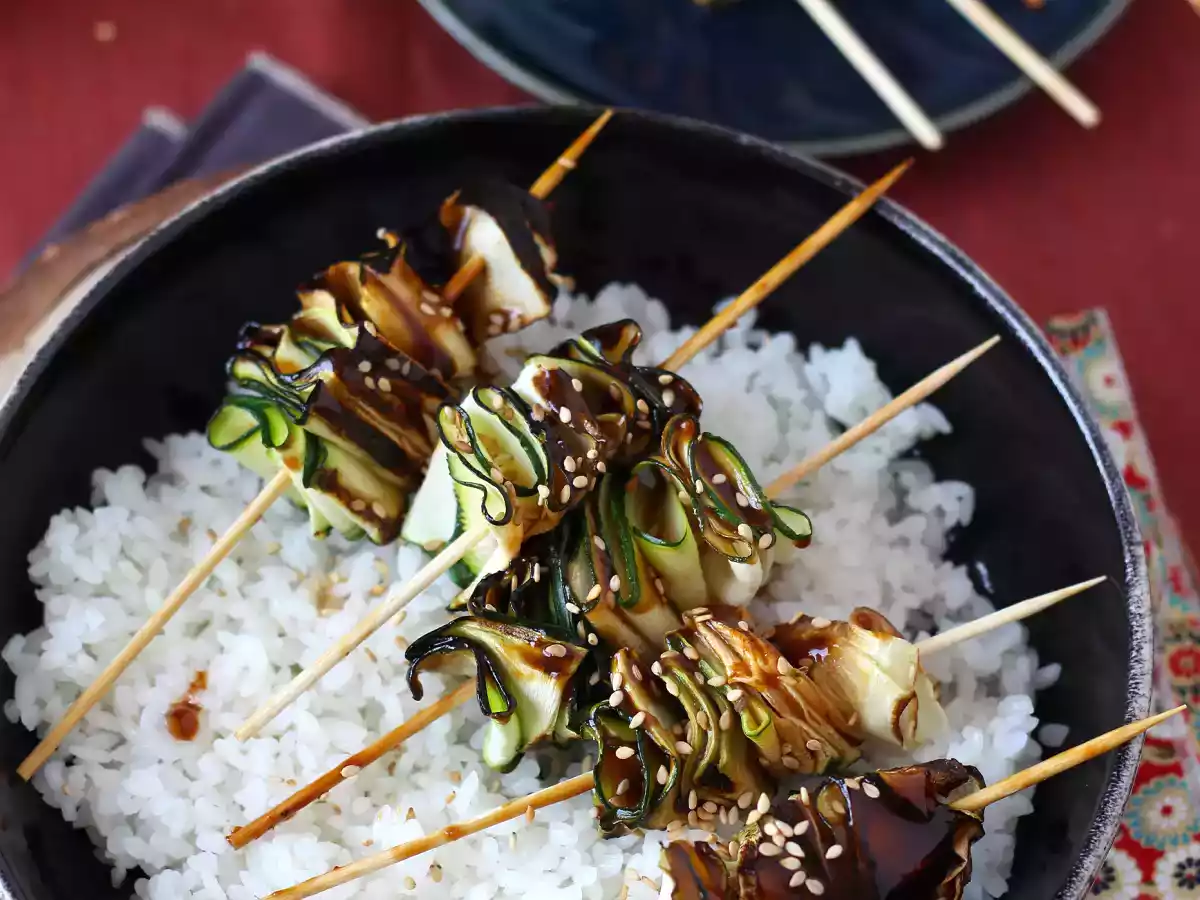 Courgettekebabs met een heerlijke, pittige Aziatische saus - foto 7