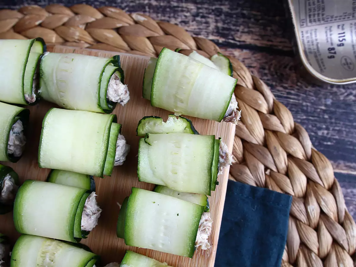 Courgetterolletjes met sardines - foto 3