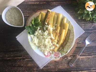 Courgettes met citroen en feta