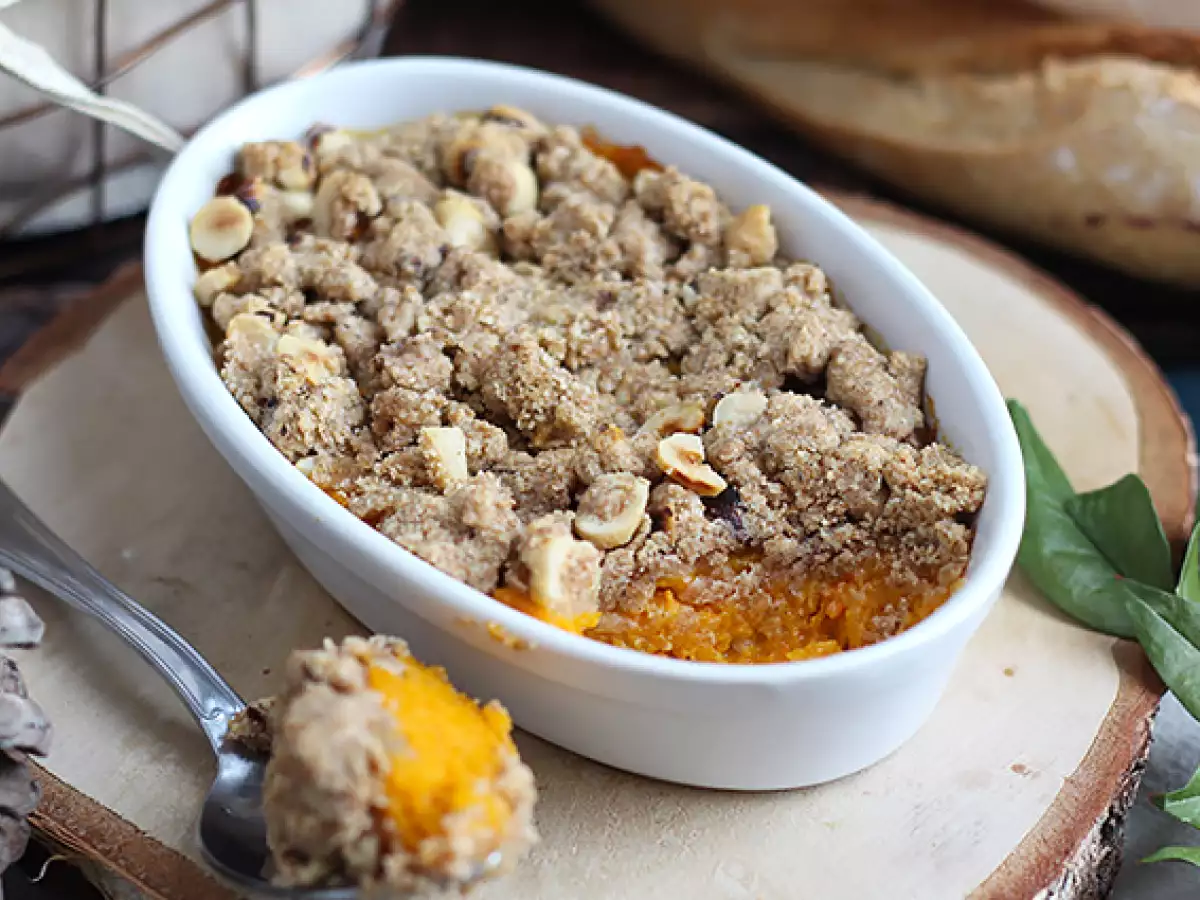 Crumble met flespompoen en hazelnoten - foto 2