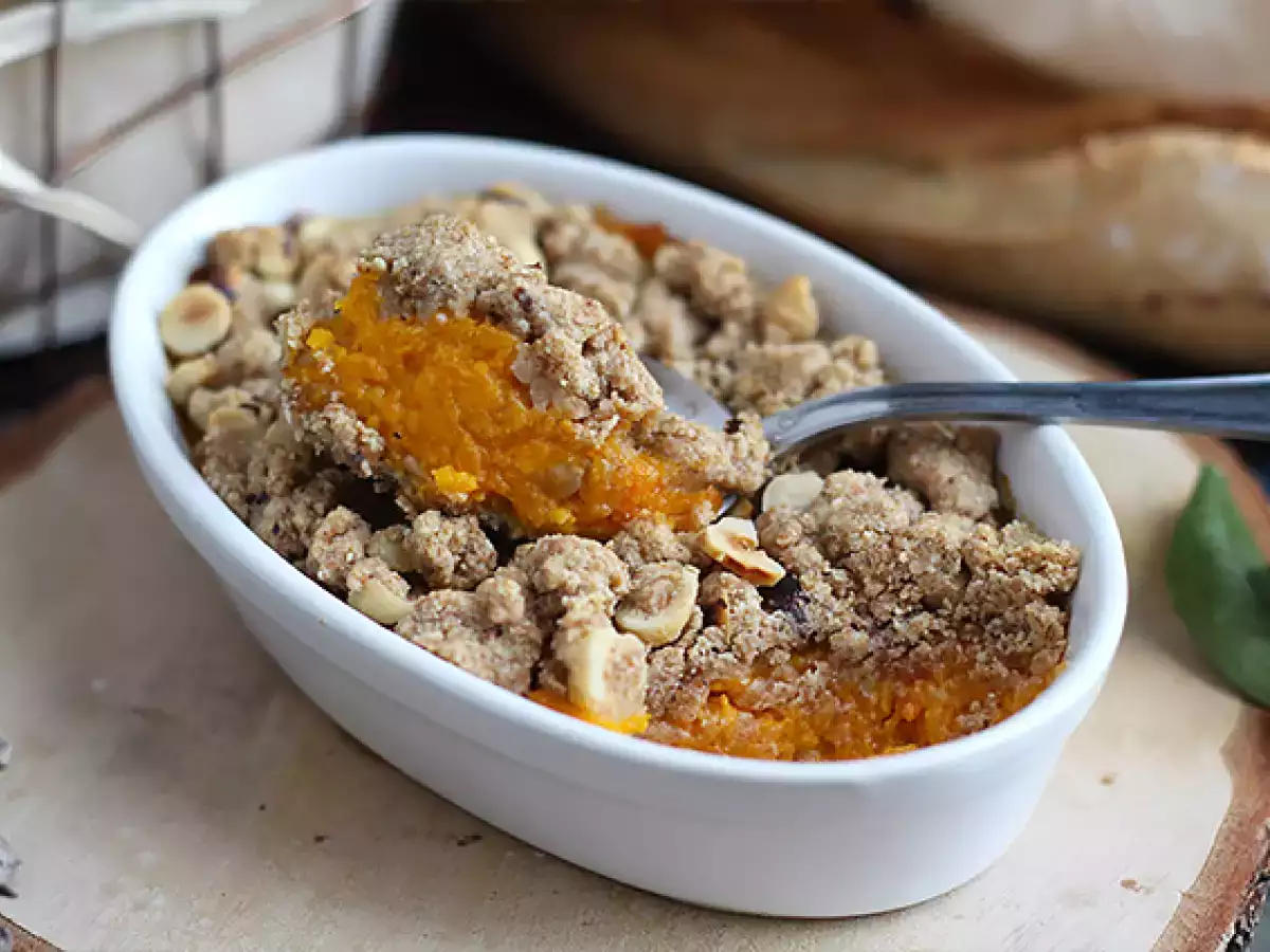 Crumble met flespompoen en hazelnoten - foto 4