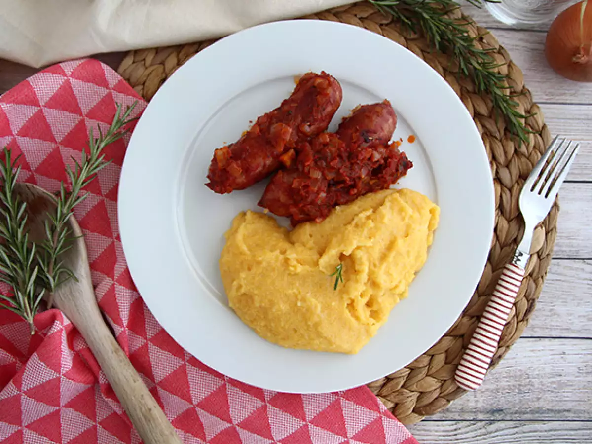 Diots de Savoie met polenta met Comté