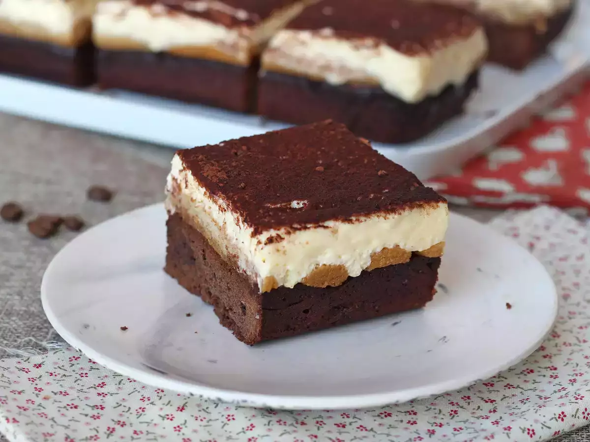 Dol op brownie en tiramisu? Dan is deze browniemisu-taart perfect voor jou! - foto 7
