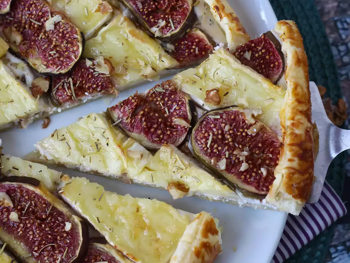 Dunne taart met vijgen, brie en walnoten - foto 5