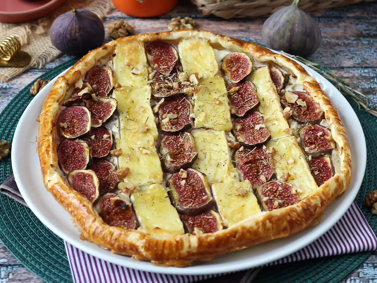 Dunne taart met vijgen, brie en walnoten - foto 6