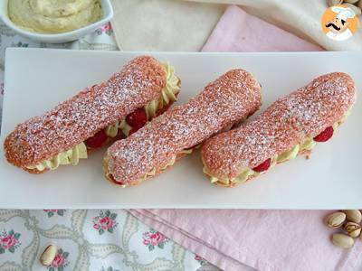 Eclairs met pistachecrème en frambozen - foto 3