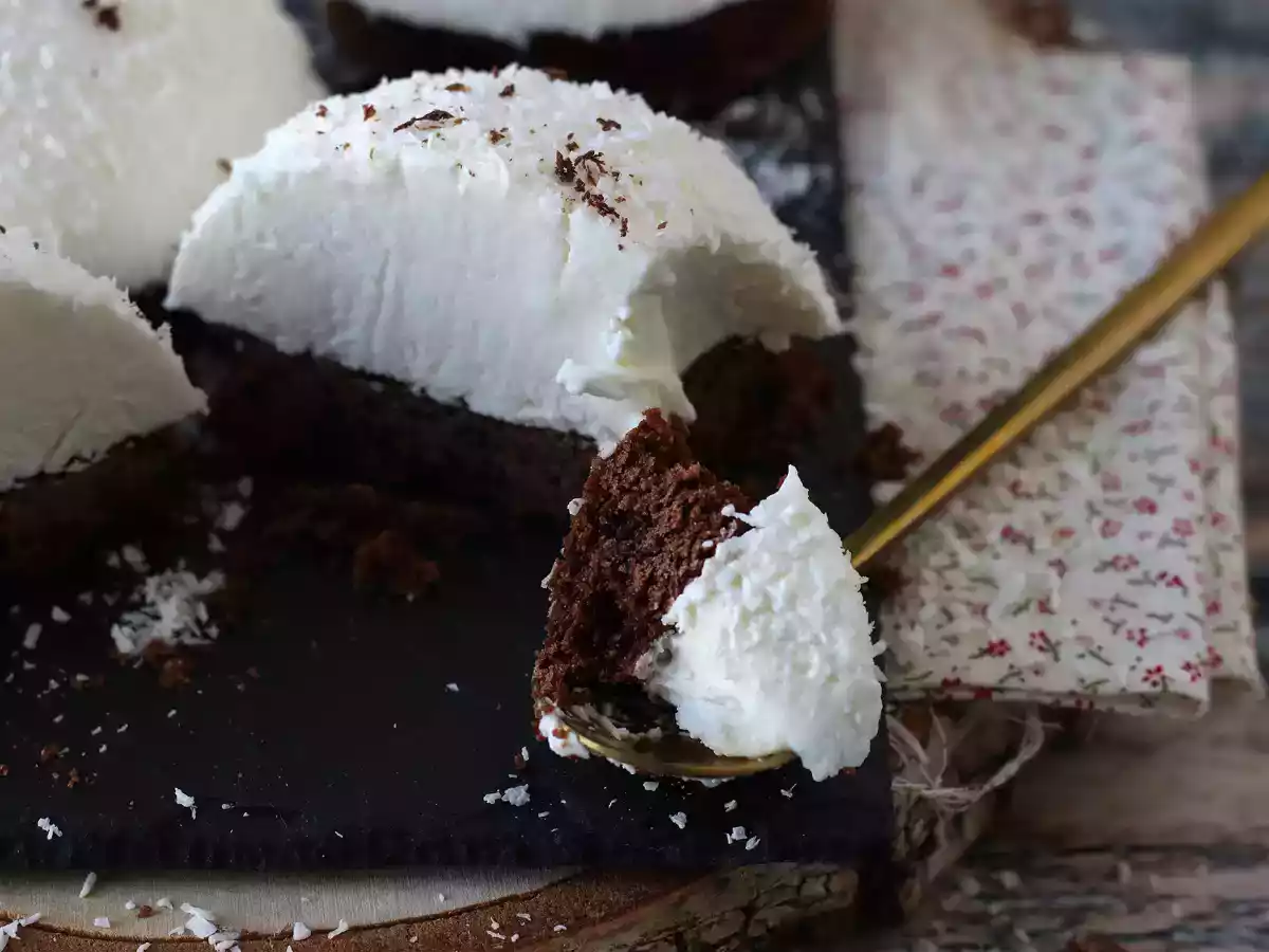 Een chocolade- en kokosdessert dat zowel smelt als knapperig is! - foto 2