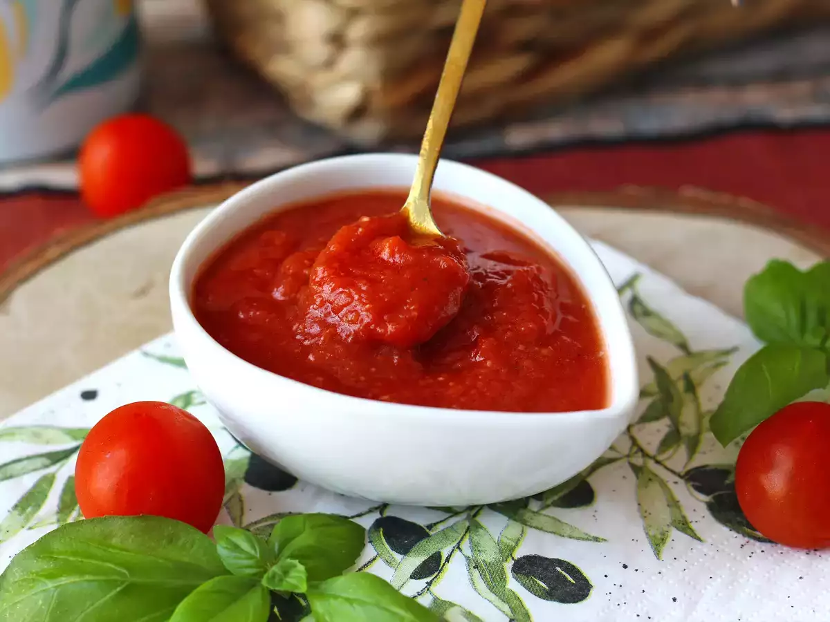 Een rauwe tomatensaus met een volle smaak, ideaal als topping op een pizza of een pinsa. - foto 3
