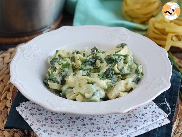 Eenpanspasta met spinazie, geitenkaas en kip - foto 2