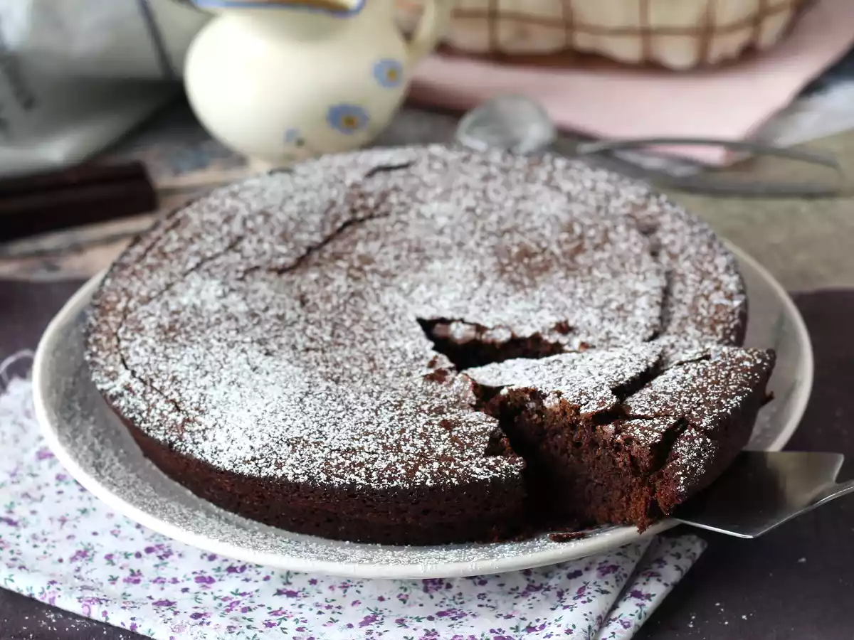Eenvoudige chocoladetaart