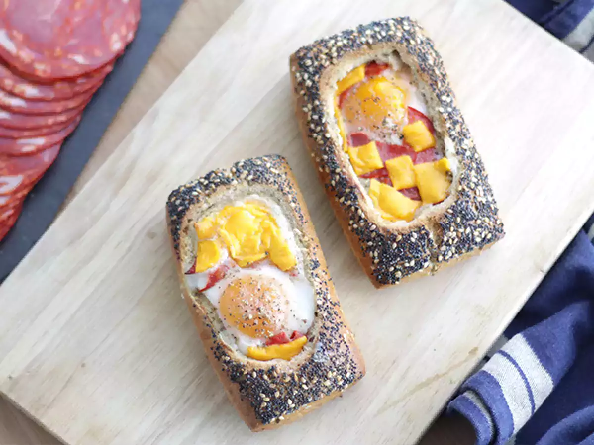 Egg boats met chorizo en kaas - foto 2