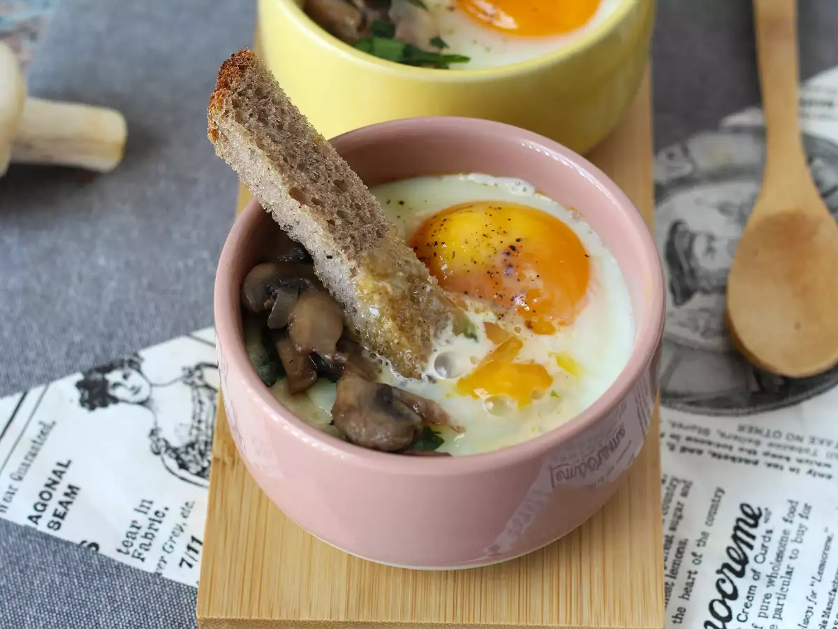 Eieren uit de oven met champignons: een snel en heerlijk hartverwarmend recept! - foto 2