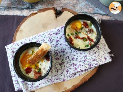 Eierschotel met geitenkaas en zongedroogde tomaten uit de Air Fryer! - foto 5